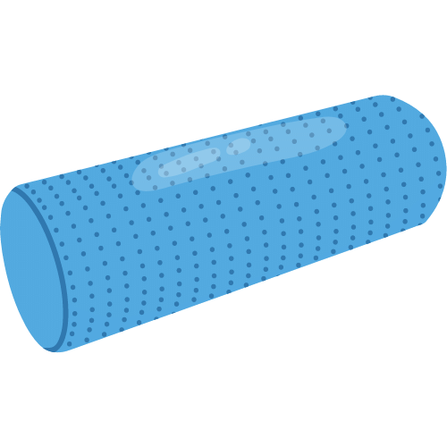 illustrazione di un foam roller blu