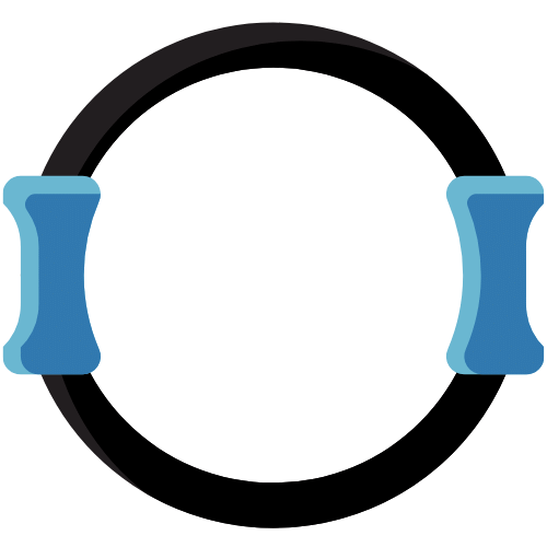 illustrazione di un pilates circles nero e blu